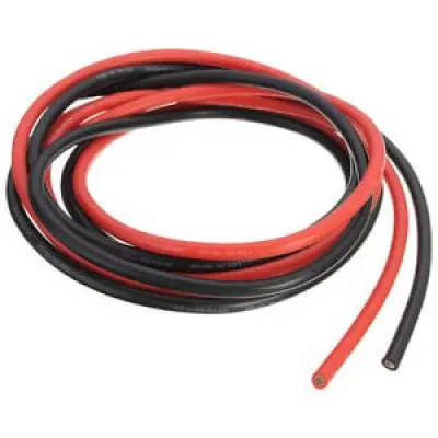 [SILICONWIRE-16AWG-RED-BLACK-1M] High Quality Ultra Flexible Silicon Wires - Red+Black 16AWG - 1 M