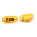 Amass XT60E-W/M Mountable XT60 Male Plug - Male, Yellow