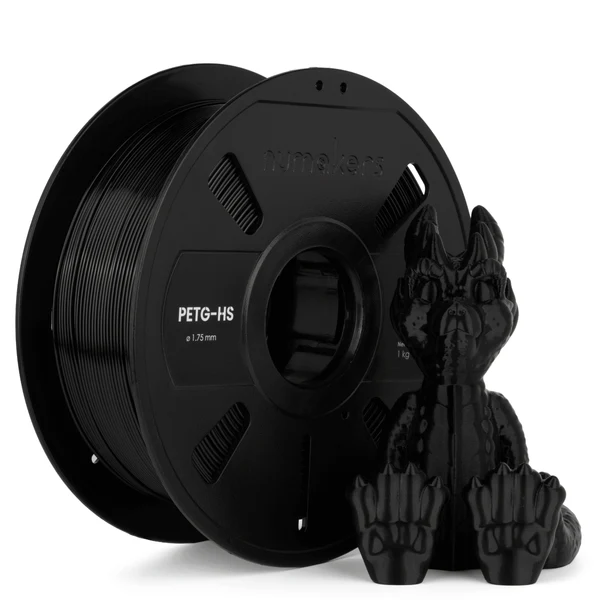 [PETG-HS-1KG-175-PITCHBLACK] PETG-HS Filament (1 kg, 1.75 mm, Pitch Black)
