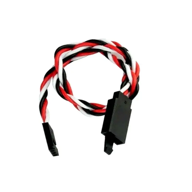 [FUTABA-15CM-22AWG-SERVO-TWISTED] SafeConnect Twisted 15CM 22AWG Servo Lead Extension (Futaba) Cable with Self-locking Hook 