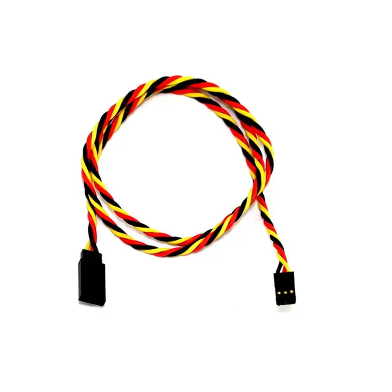 [SC-JR-CABLE-30CM-22AWG-TWISTED] SafeConnect Twisted 30CM 22AWG Servo Lead (JR) Extension Cable with Hook - 1PCS