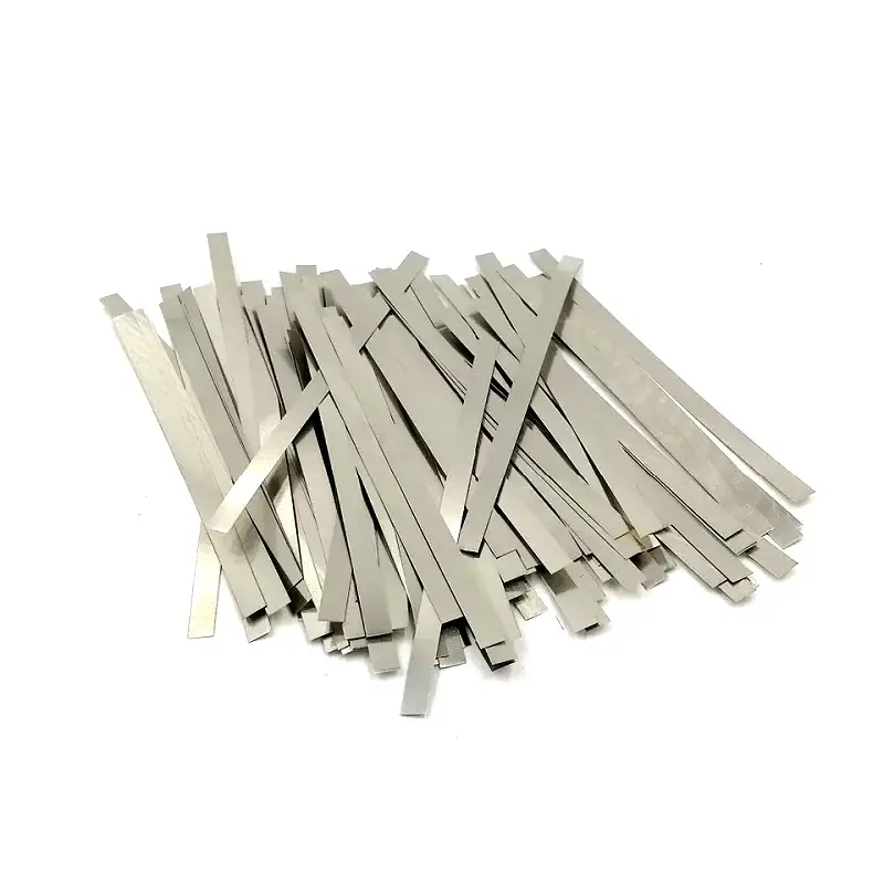 [BTRY-STRP-WELD-1-4-100MM-50PC] Nickel Strip with size 0.1 x 4 x100mm Pure Nickel - 50 Pcs.