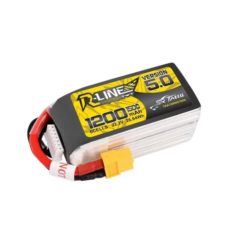 [RLINE-V5-1200-6S] Tattu R-Line Version 5.0 1200mAh 6S1P 150C LiPo Battery
